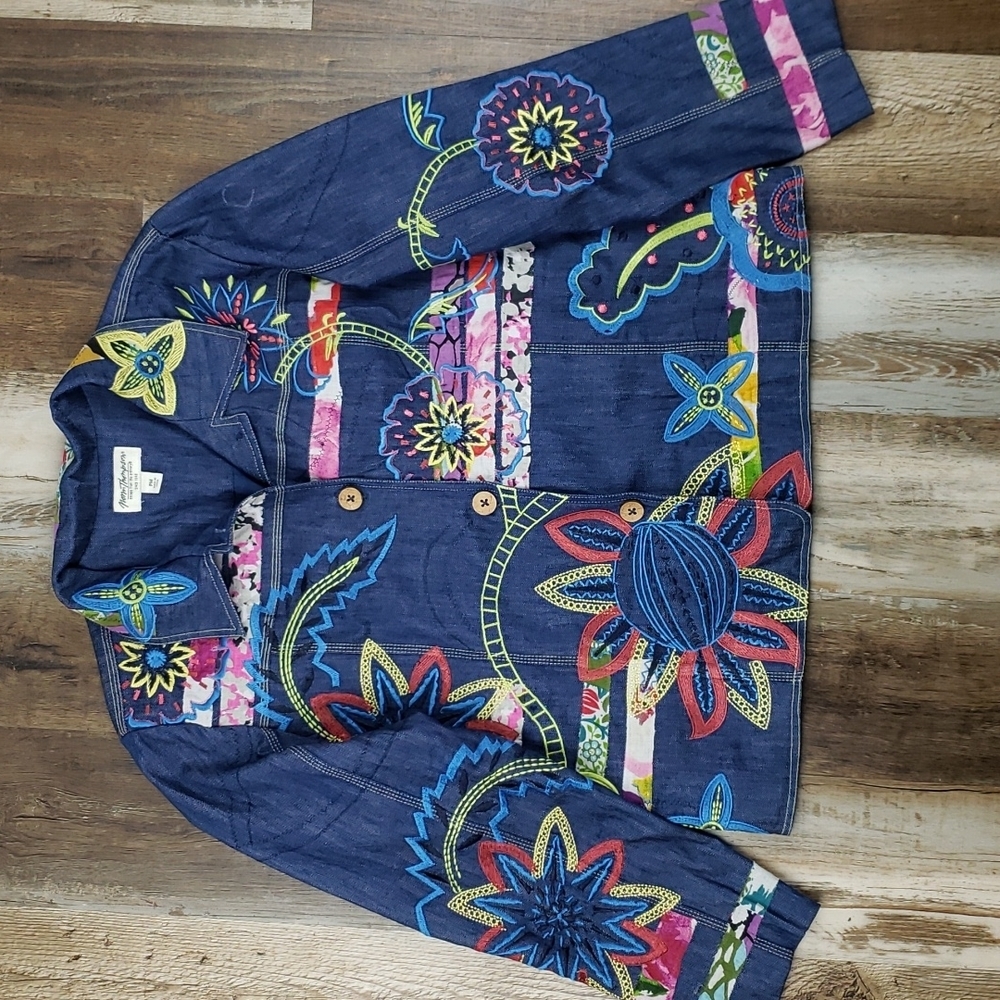 Norm Thompson Embroidered Denim Jacket PM